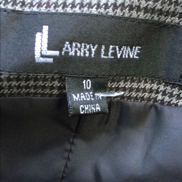 Larry Levine suit sz10 grey /black houndstooth - Picture 2 of 8
